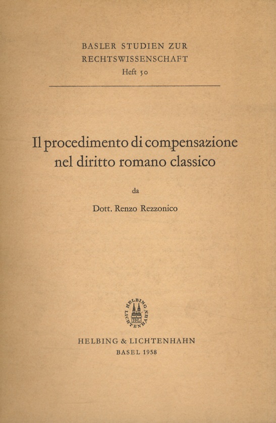 Il procedimento di compensazione nel diritto romano classico.