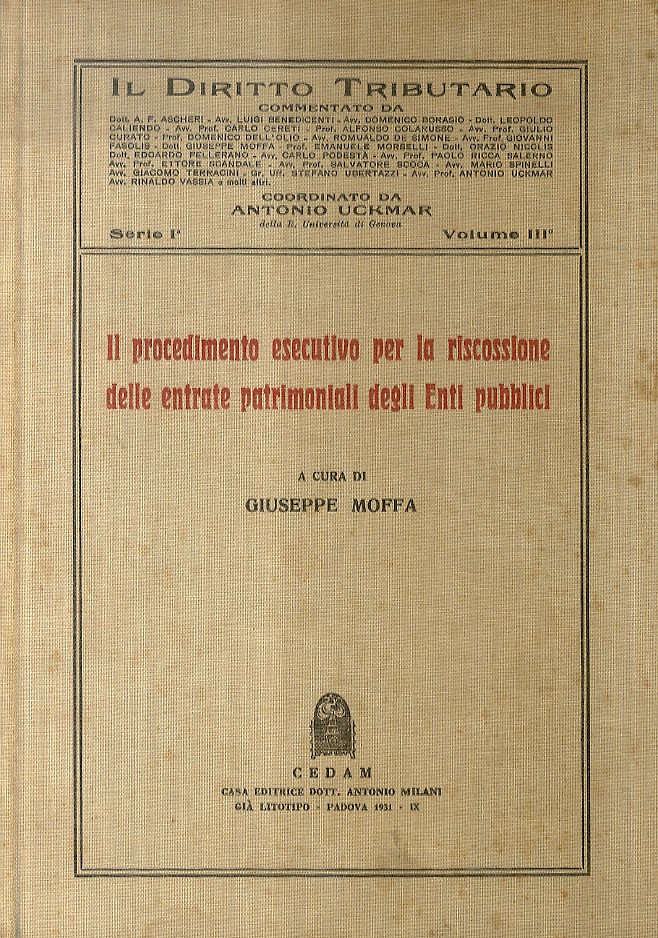 Il procedimento esecutivo per la riscossione delle entrate patrimoniali degli …