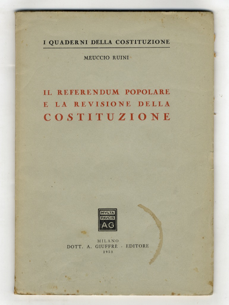Il Referendum popolare e la revisione della Costituzione.