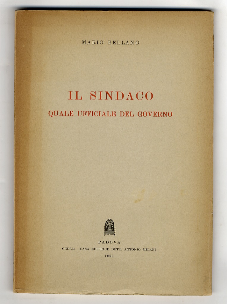 Il sindaco quale ufficiale del governo.