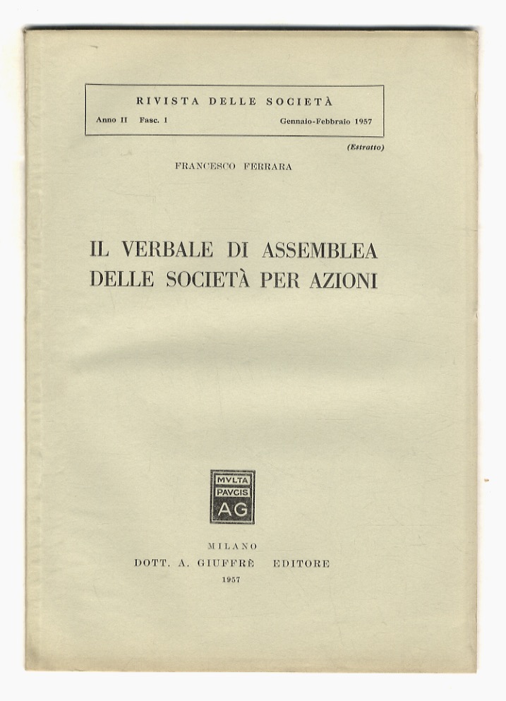 Il verbale di assemblea delle società per azioni.