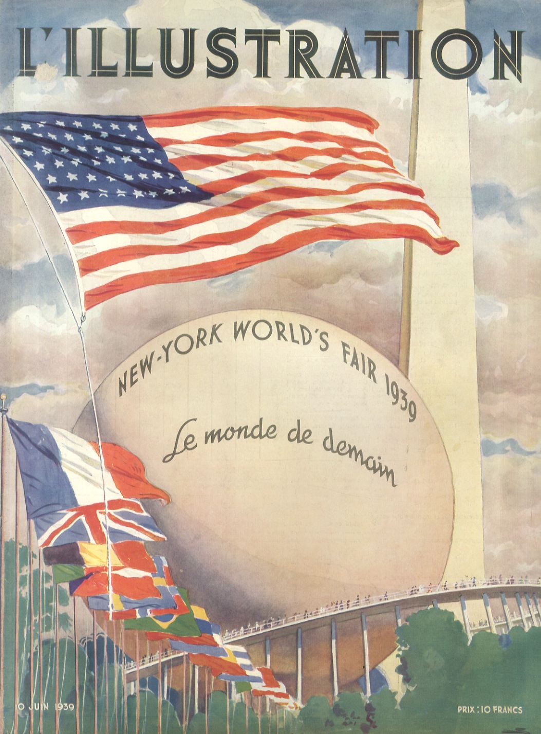 ILLUSTRATION (L'). Journal hebdomadaire universel. 10 Juin 1939. New-York World's …