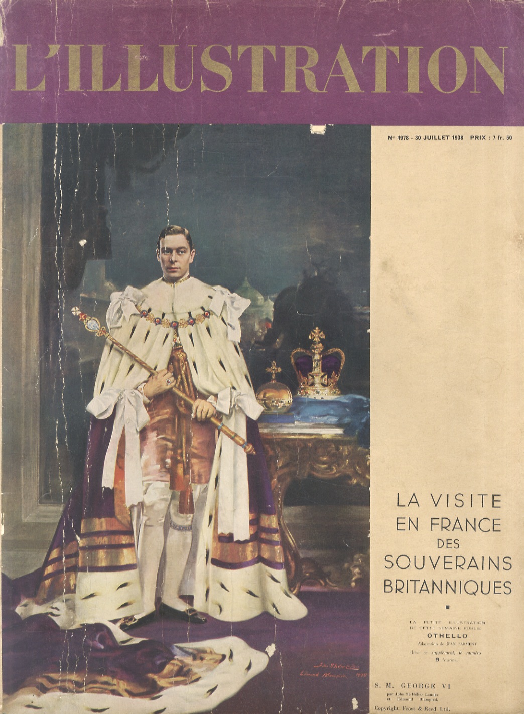 ILLUSTRATION (L'). Journal hebdomadaire universel. La visite en France des …