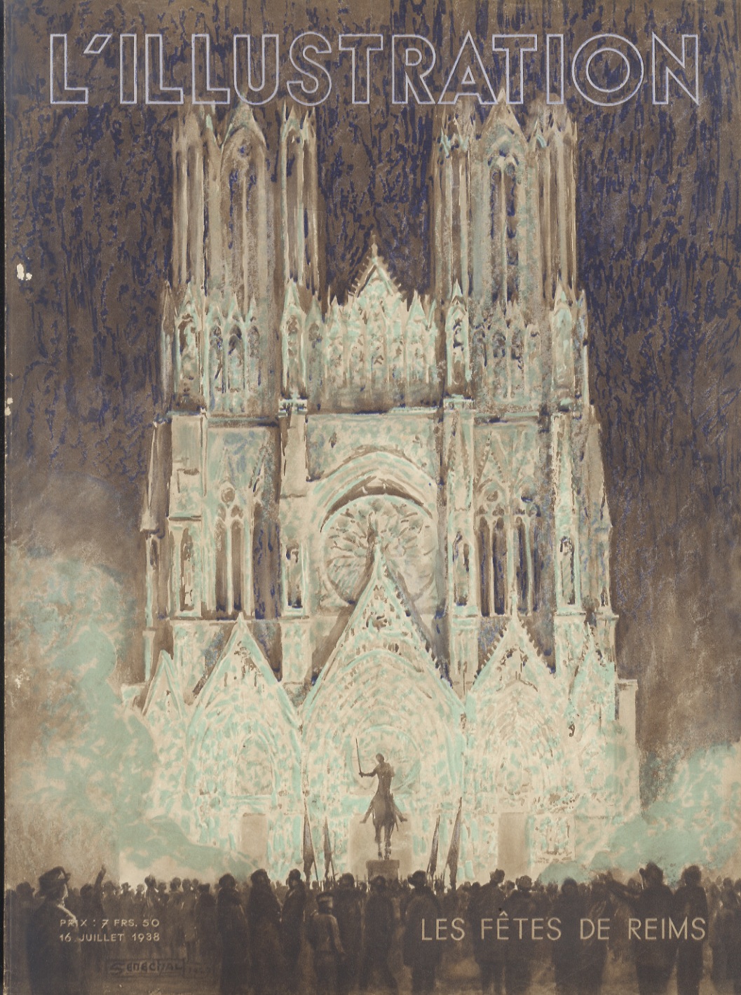 ILLUSTRATION (L'). Journal hebdomadaire universel. Le fêtes de Reims. 16 …