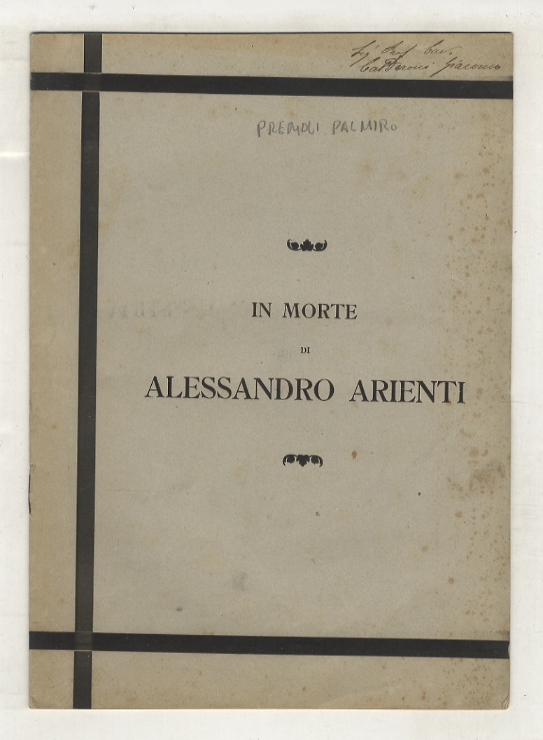 In morte di Alessandro Arienti.