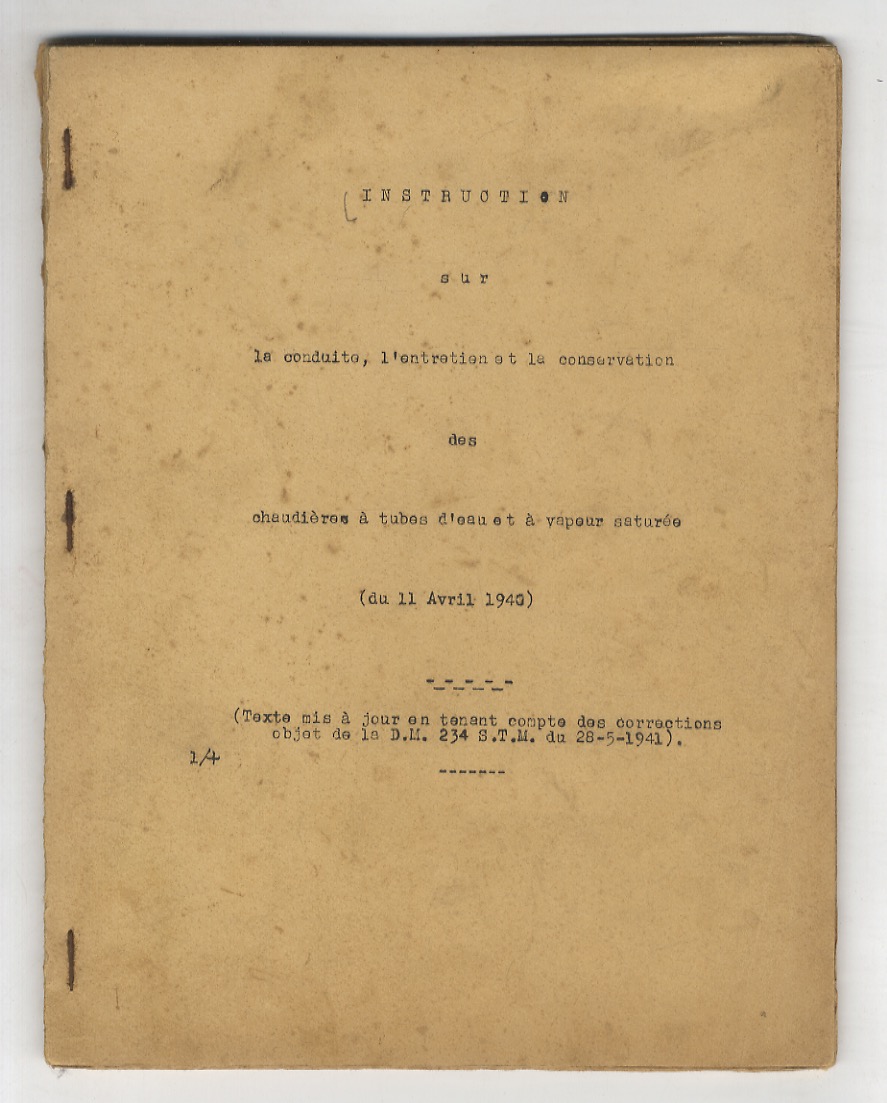 Instruction sur la conduite, l'entretien et la conservation des chaudièeres …