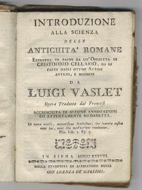 Introduzione alla scienza delle antichità romane estratta in parte da …