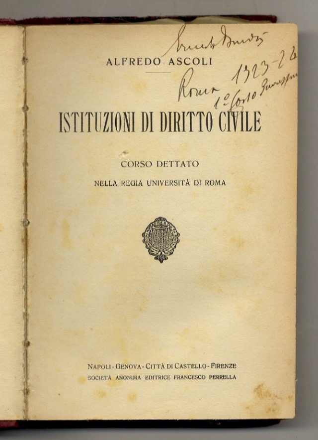 Istituzioni di diritto civile. Corso dettato nella Regia Università di …