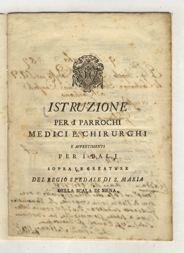 ISTRUZIONE per i parrochi, medici e chirurghi e avvertimenti per …