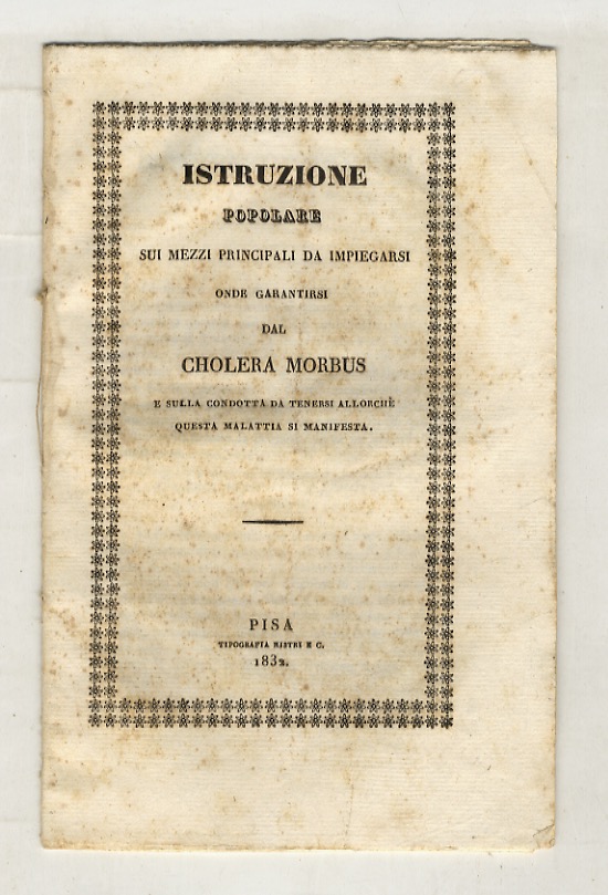 ISTRUZIONE popolare sui mezzi principali da impiegarsi onde garantirsi dal …