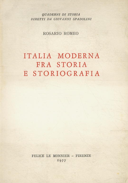 Italia moderna fra storia e storiografia.