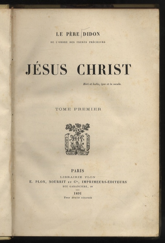 Jésus Christ. Tome premier [- tome second].