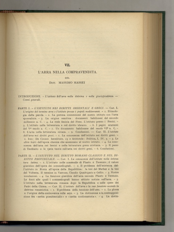 L'arra nella compravendita. (In: "Bullettino dell'Istituto di Diritto Romano «Vittorio …