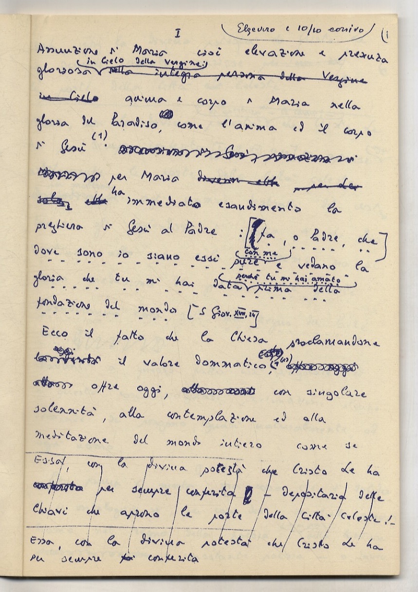 L'Assunzione di Maria. Natale 1977.