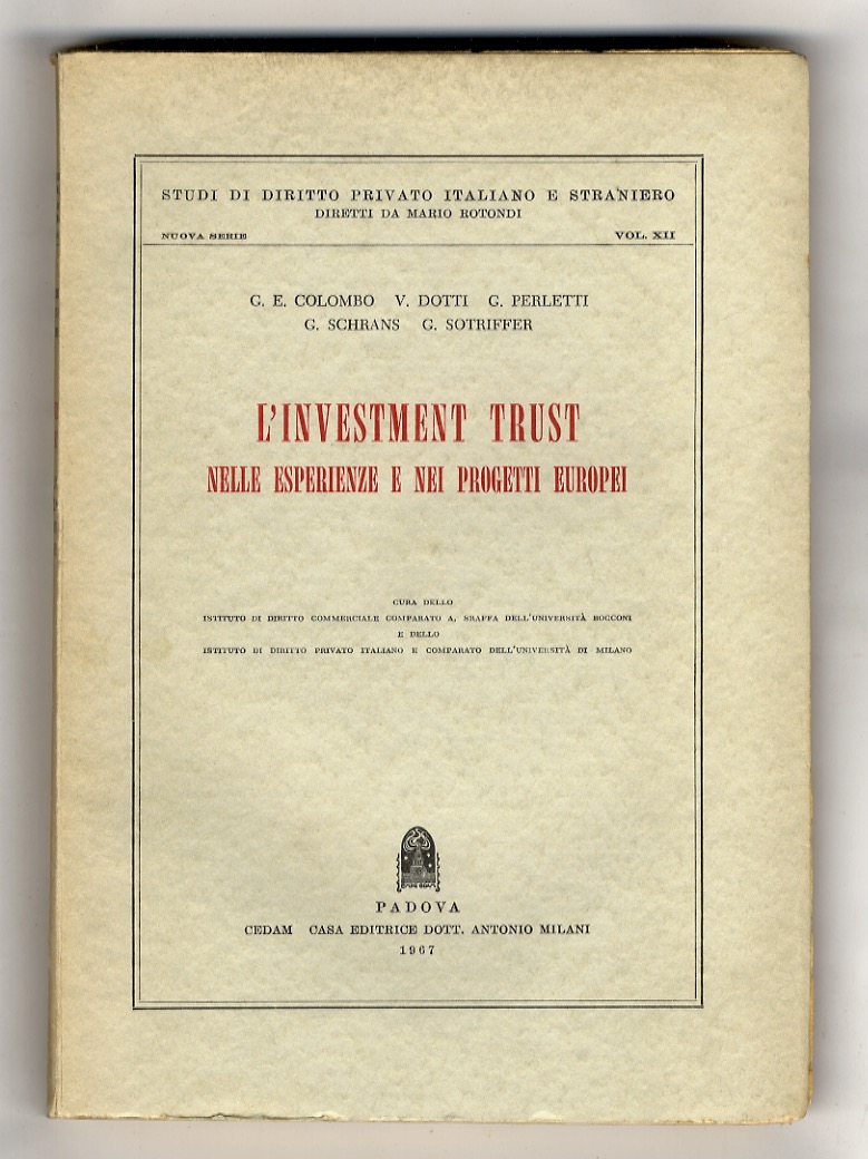 L'investment trust nelle esperienze e nei progetti europei.