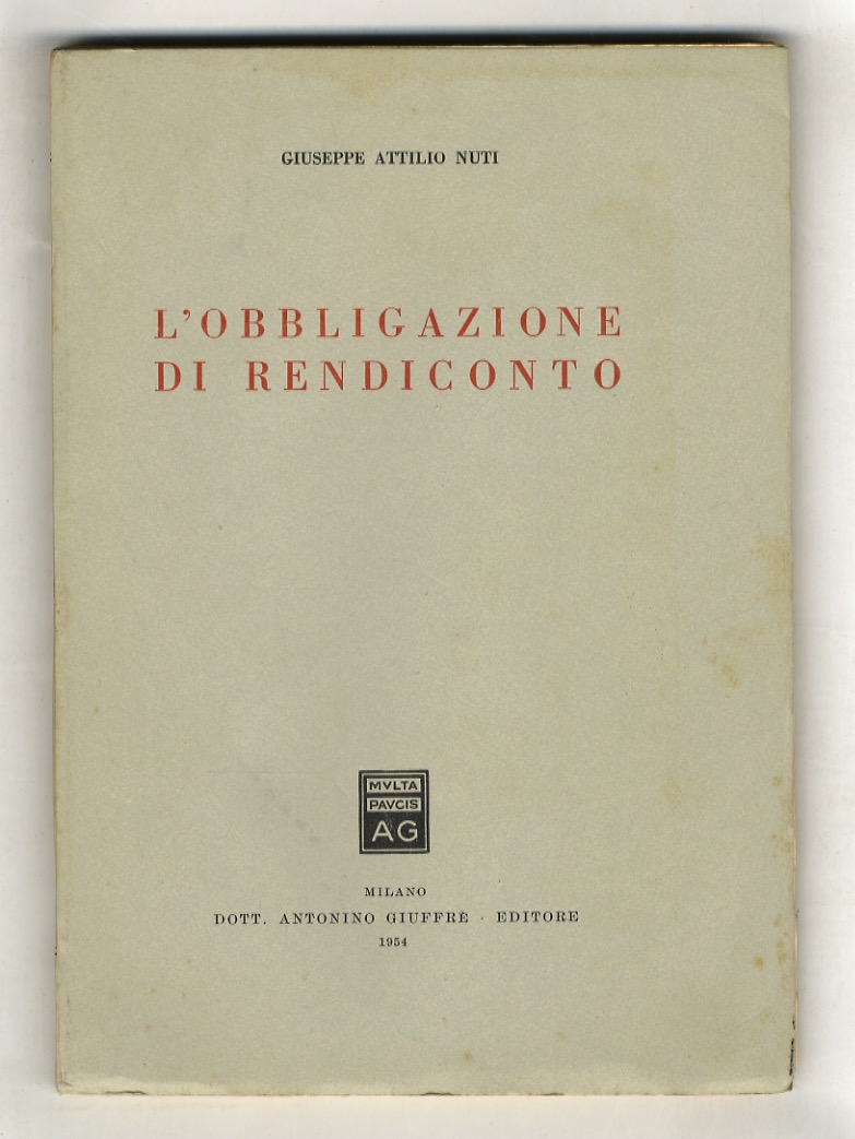 L'obbligazione di rendiconto.