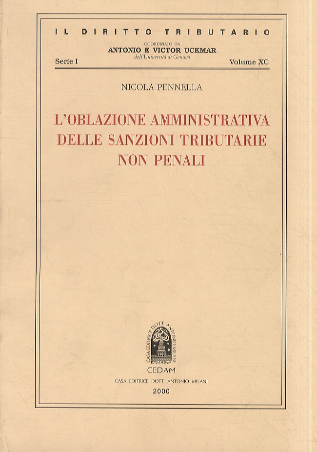 L'oblazione amministrativa delle sanzioni tributarie non penali.