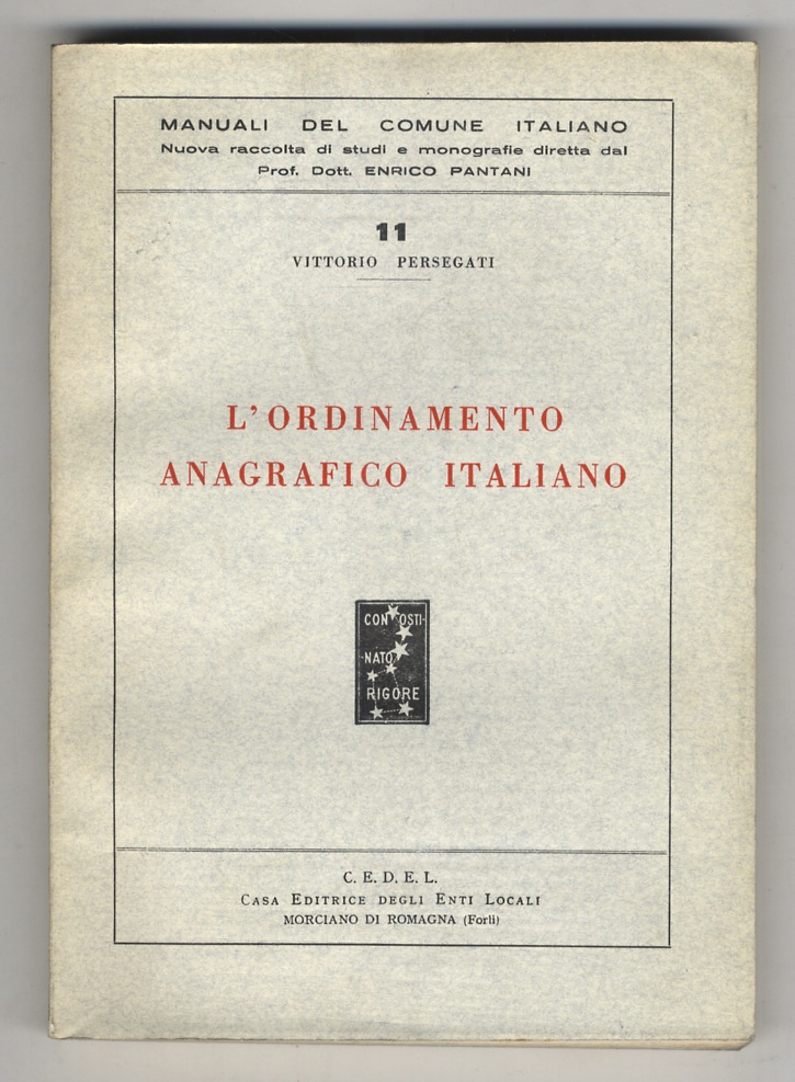 L'ordinamento anagrafico italiano.