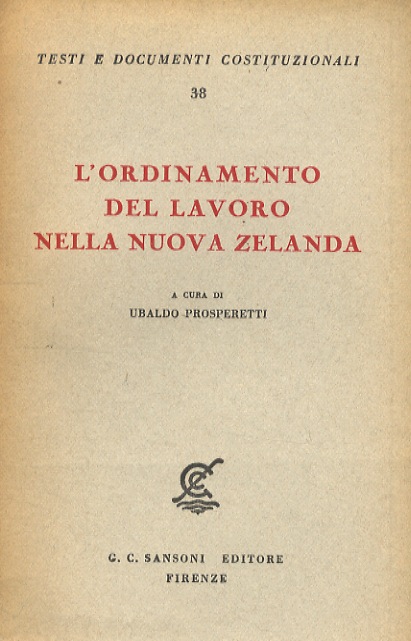 L'ordinamento del lavoro in Nuova Zelanda.