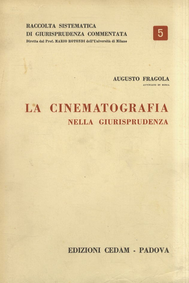 La cinematografia nella giurisprudenza.