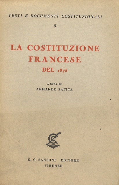 La costituzione francese del 1875.
