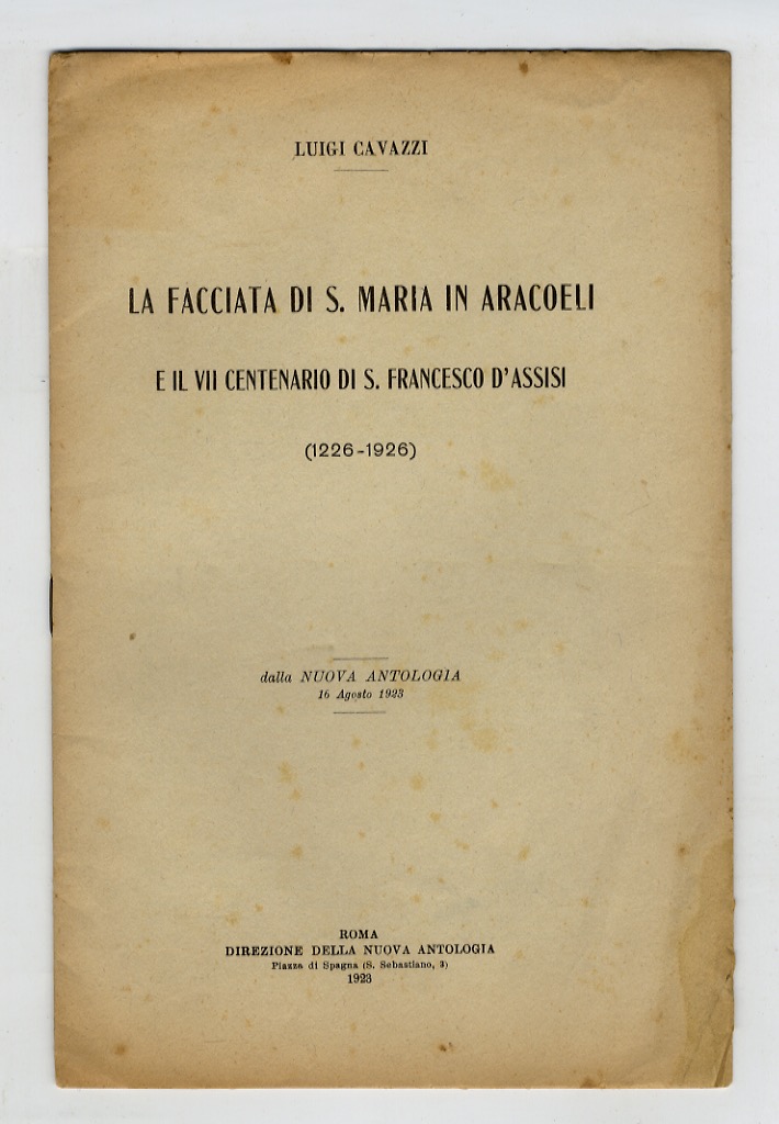 La facciata di S. Maria in Aracoeli e il VII …