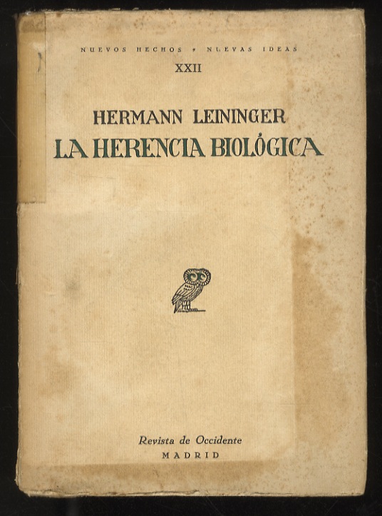 La herencia biologica. Traduccion del aléman por Manuel G. Morente.