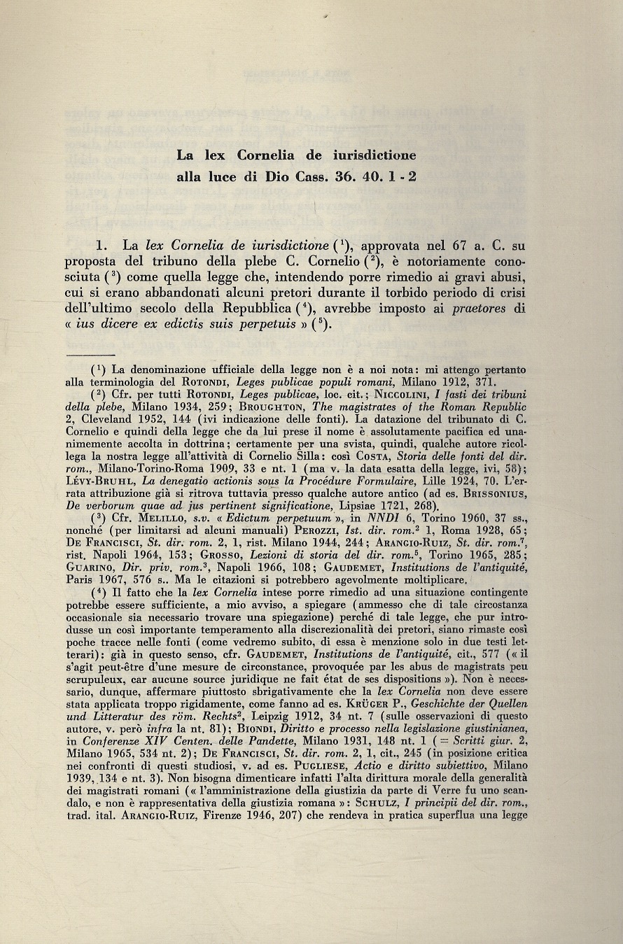 La lex Cornelia de iurisdictione alla luce di Dio Cass. …
