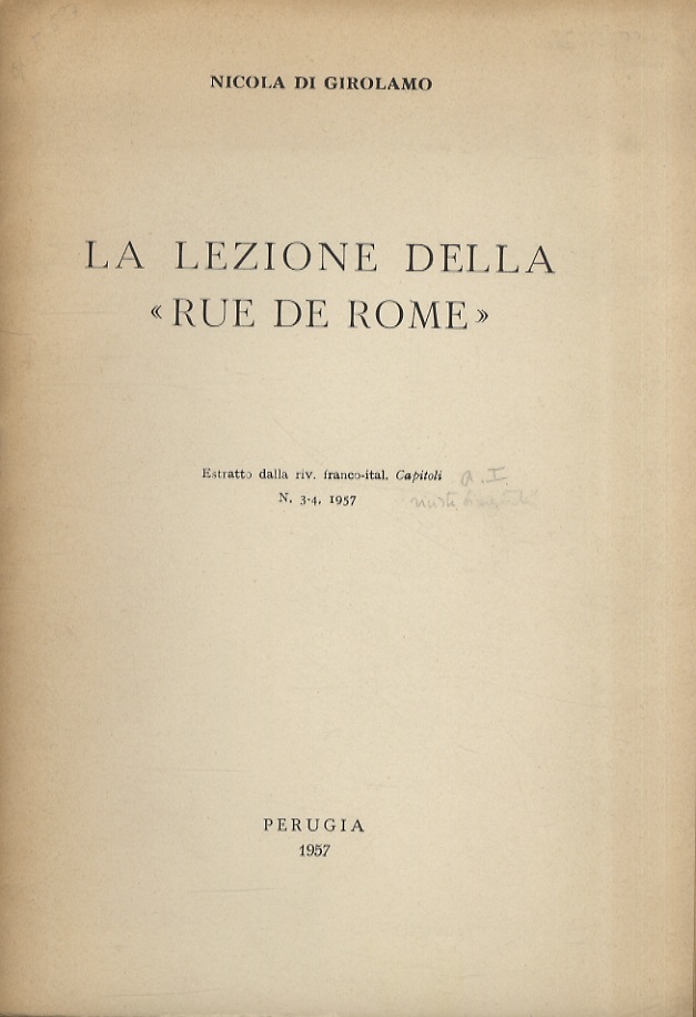La lezione della "Rue de Rome".