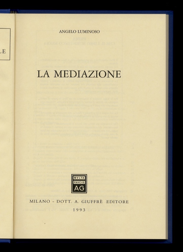 La mediazione.