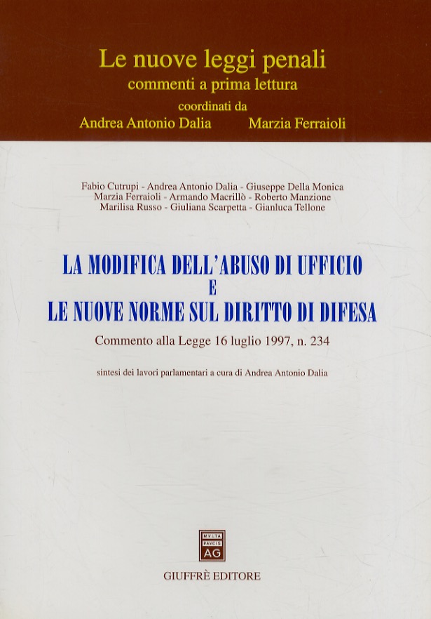 La modifica dell'abuso di ufficio e le nuove norme sul …