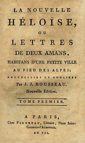 La nouvelle Héloise ou lettres de deux amans habitans d'une …