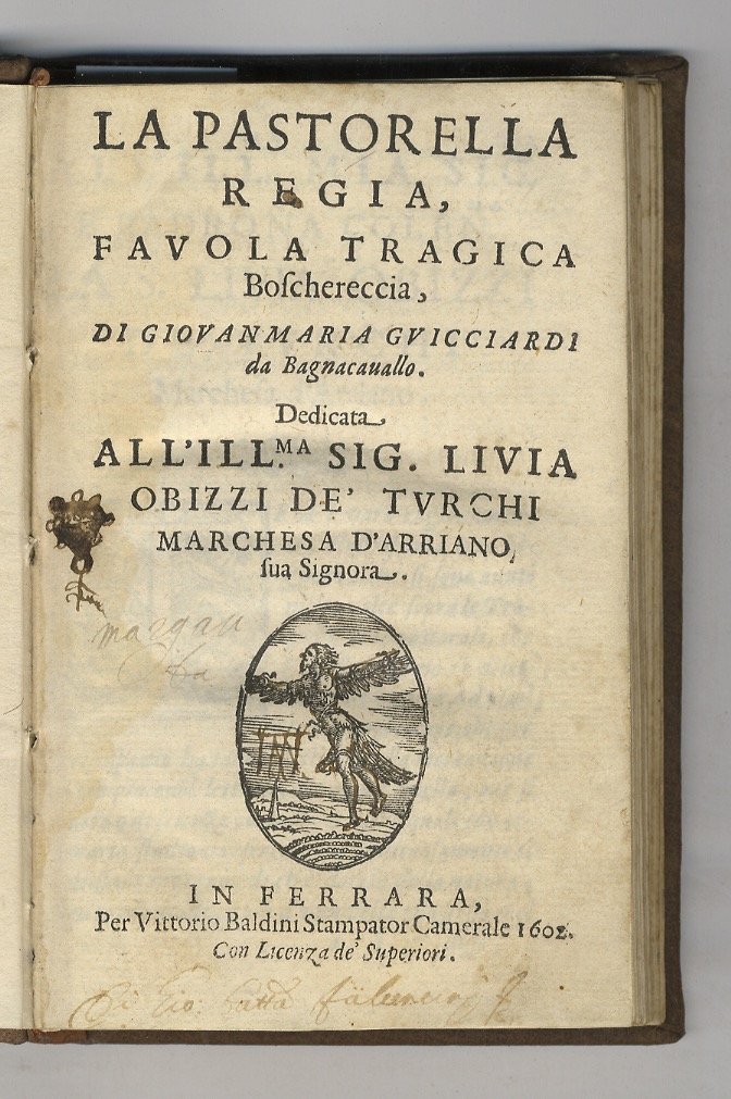 La pastorella regia, favola tragica boschereccia, di Giovanmaria Guicciardi da …