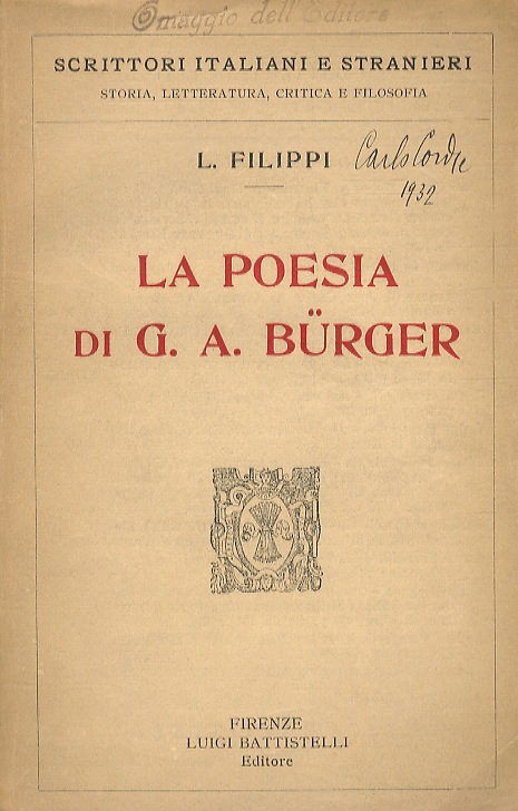 La poesia di G.A. Bürger.