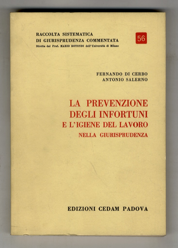 La prevenzione degli infortuni e l'igiene del lavoro nella giurisprudenza.