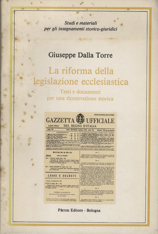 La riforma della legislazione ecclesiastica. Testi e documenti per una …
