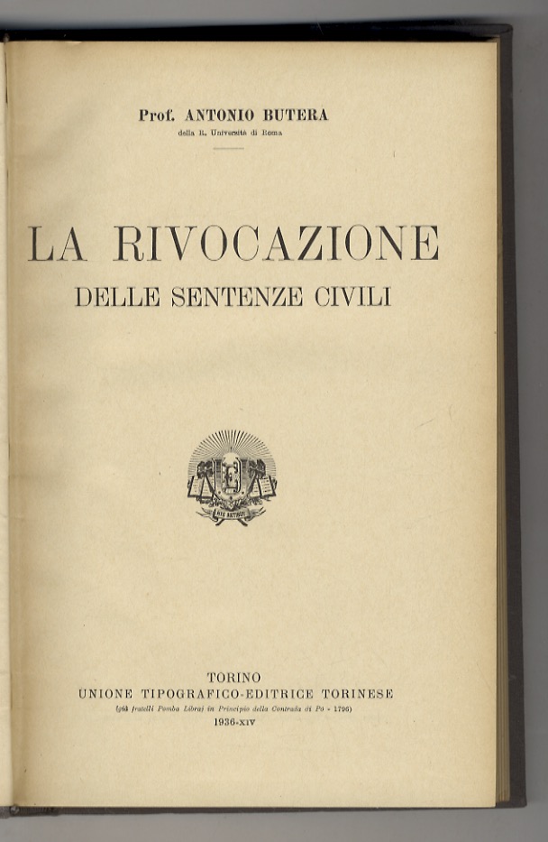 La rivocazione delle sentenze civili.