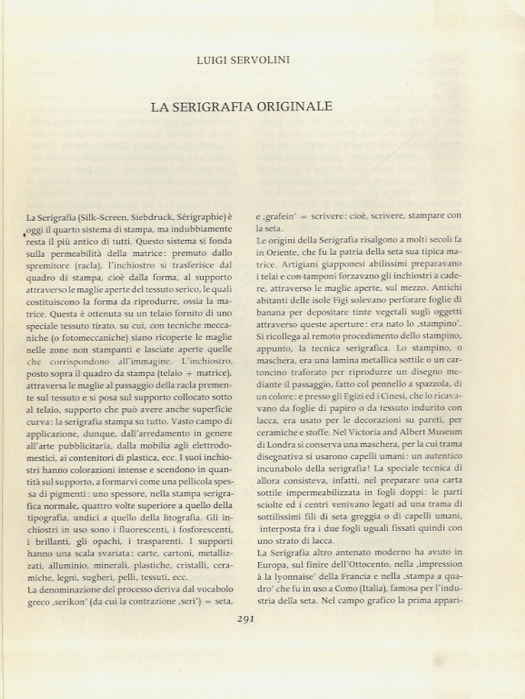 La serigrafia originale.