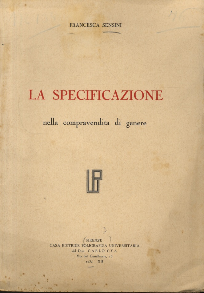 La specificazione nella compravendita di genere.