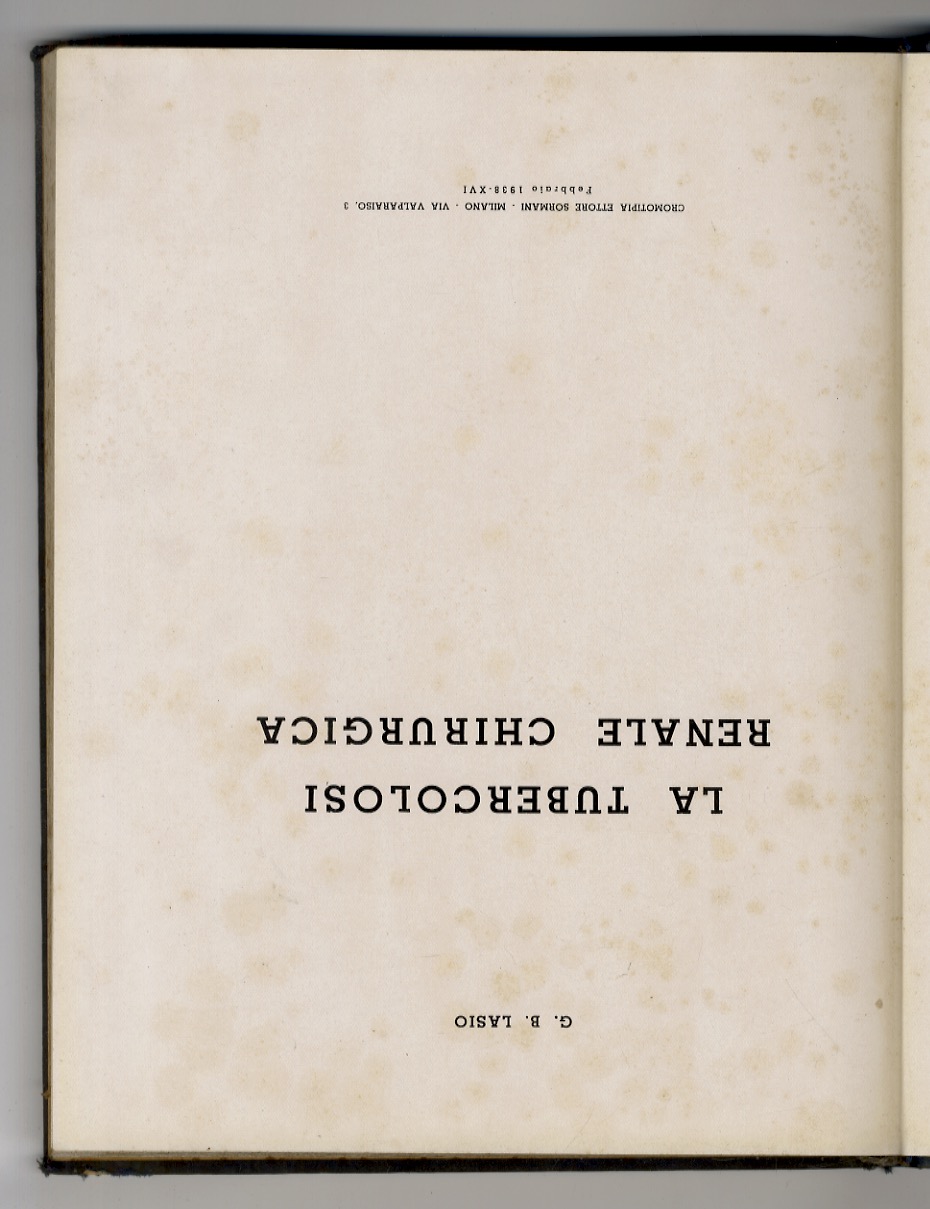 La tubercolosi renale chirurgica.