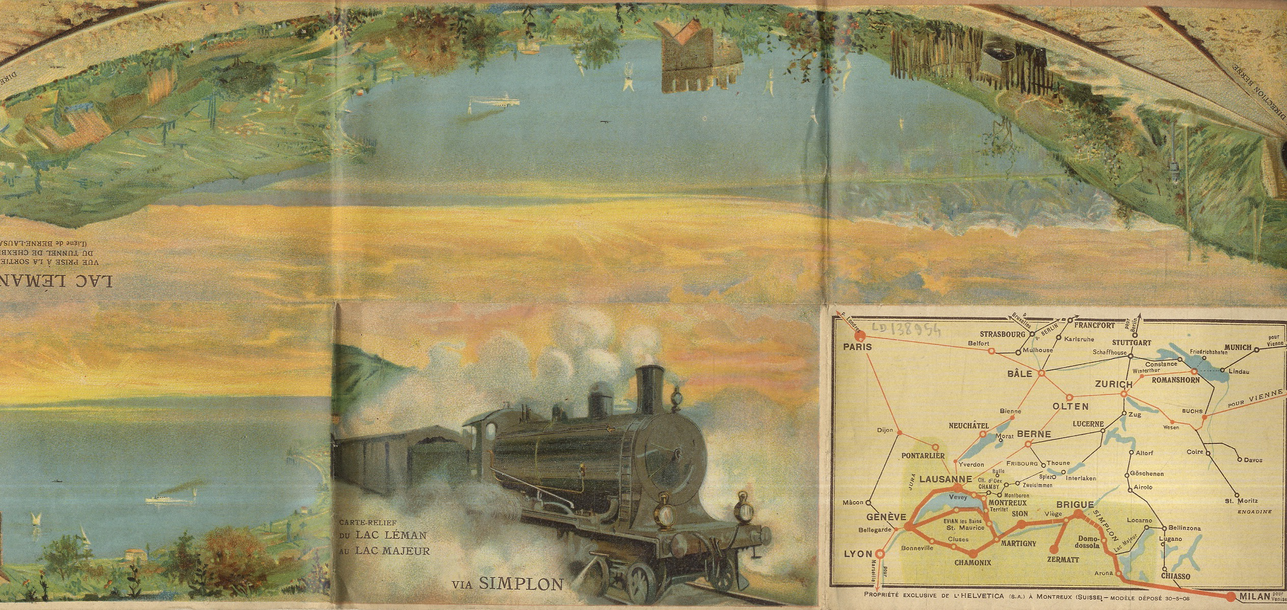 LAC Leman. Vue prise à la sortie du tunnel de …