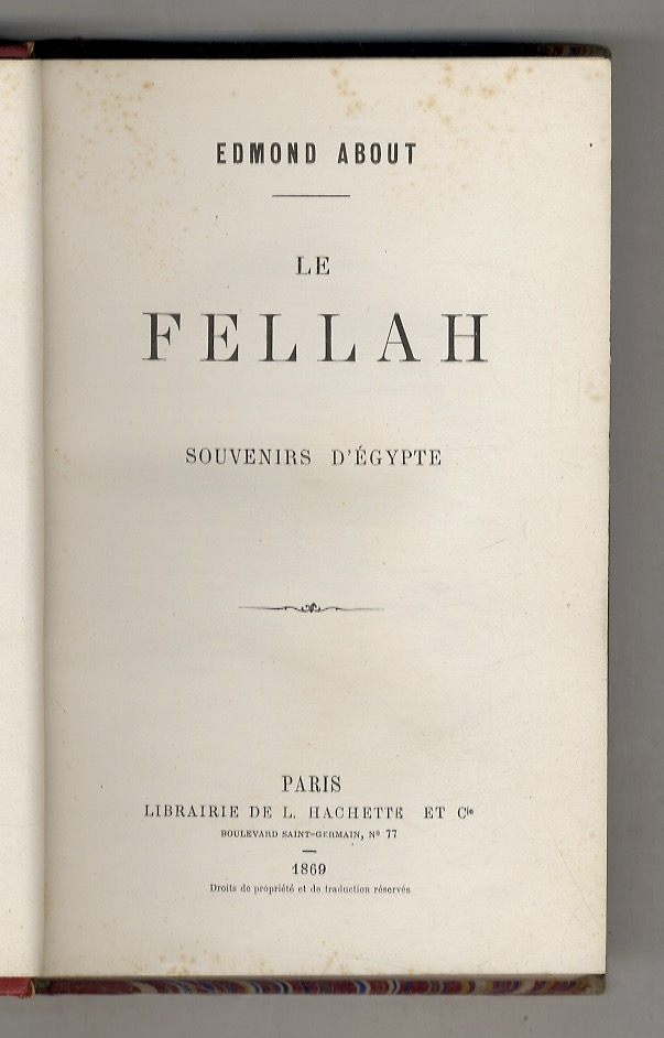 Le fellah, souvenir d'Egypte.