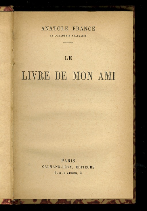 Le livre de mon ami.