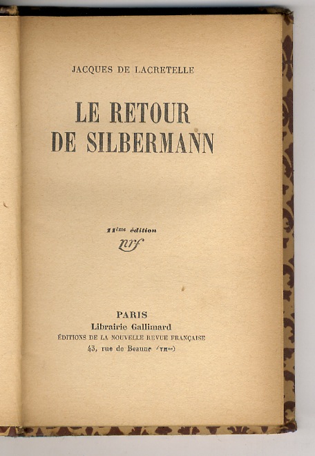 Le retour de Silbermann. 11ème édition.