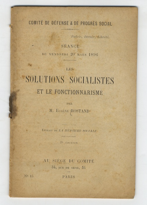 Le solutions socialistes et le fonctionnarisme [.] Extrait de La …