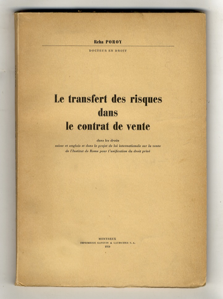 Le transfert des risques dans le contrat de vente dans …