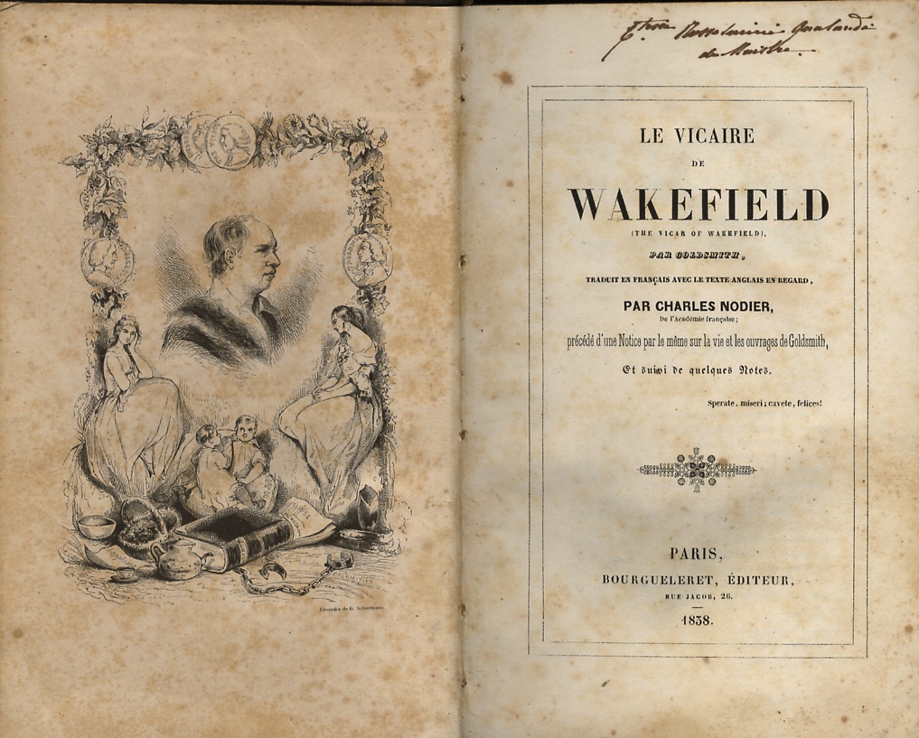 Le vicaire de Wakefield [.] traduit en français avec le …
