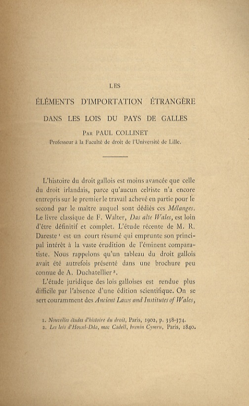 Les éléments d'importation étrangère dans les lois du pays de …