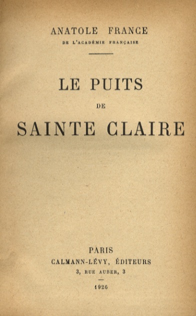 Les Puits de Sainte Claire.