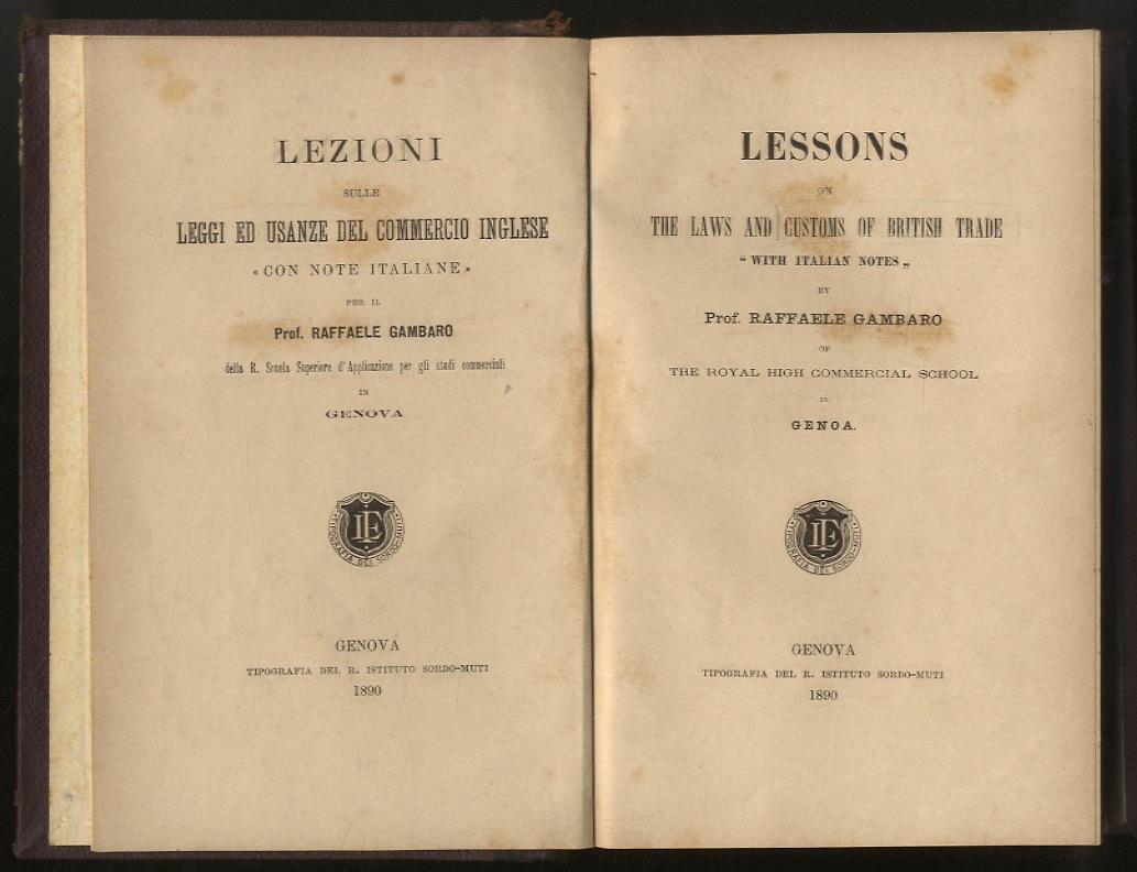 Lessons on the laws and customs of British trade “with …